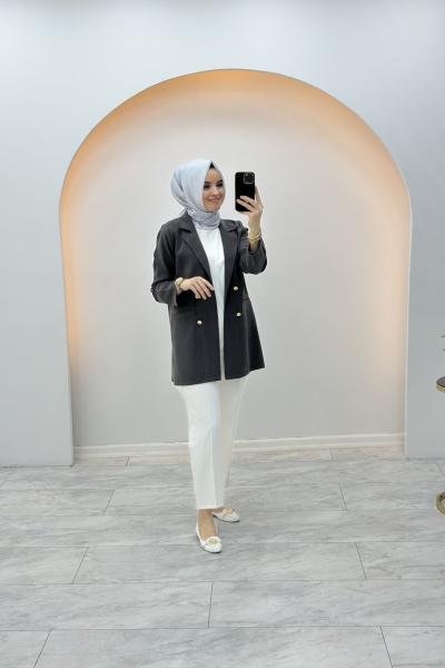 Qupra Blazer Ceket Antrasit
