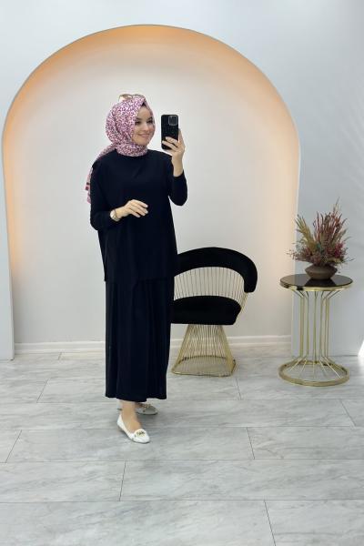 Melina Tunik Takım Siyah