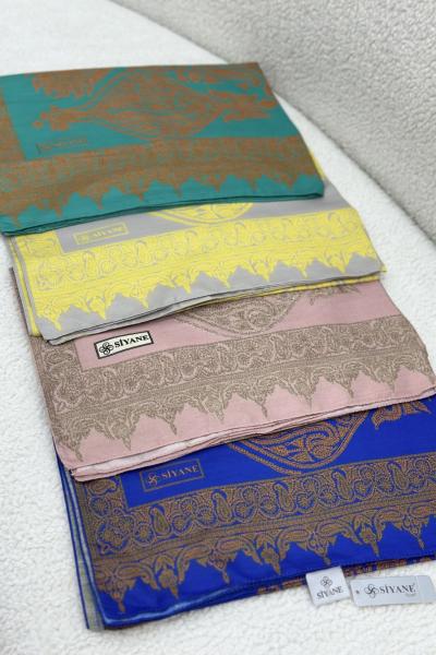 Siyane Etnik Desen Şal Petrol Yeşili