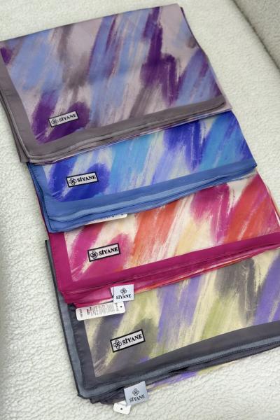 Siyane Ebru Desen Şal Gri