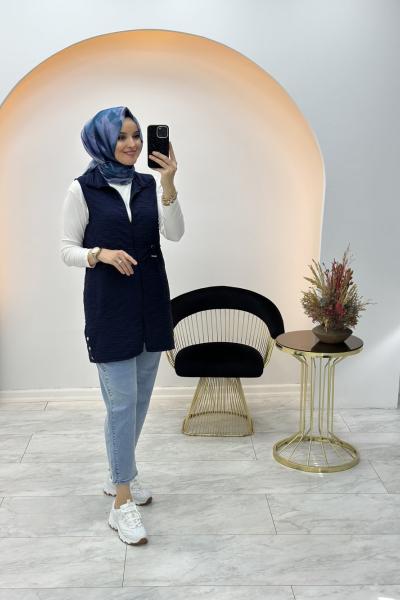 İnci Yelek Lacivert