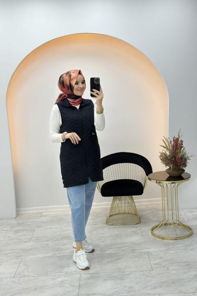 İnci Yelek Siyah