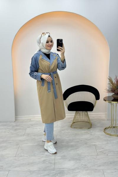 Özel Tasarım Trenç Vizon