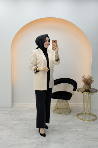 Blazer Ceket Taş Rengi