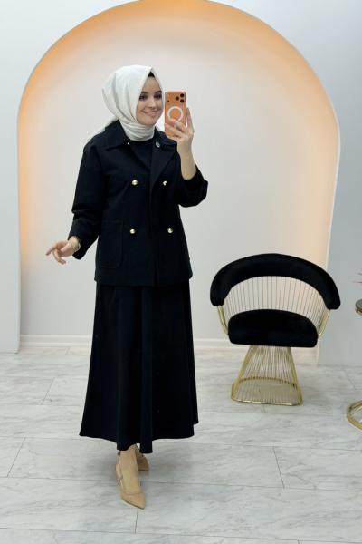 Özgü Etekli Takım Siyah