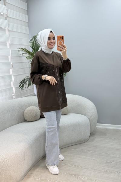 İlsu Tunik Kahverengi