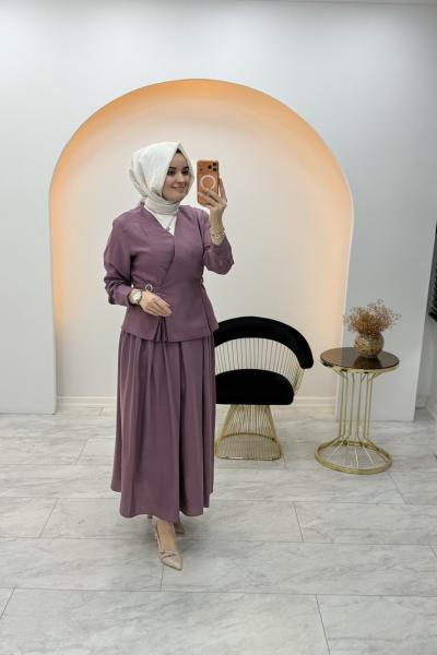 Nüha Etekli Takım Gül