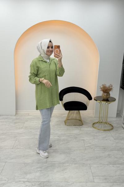 Elen Gömlek Fıstık Yeşili