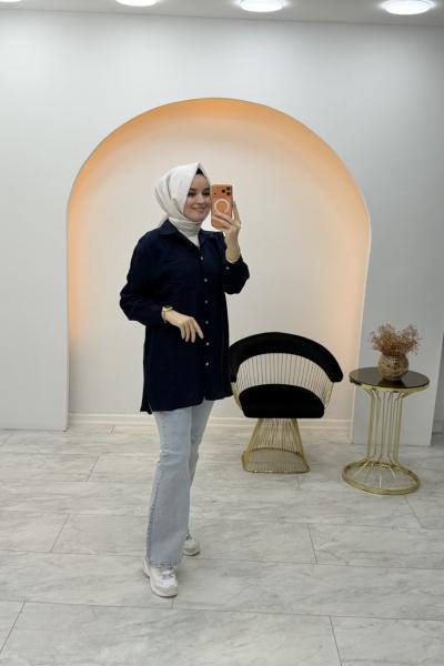 Elen Gömlek Lacivert