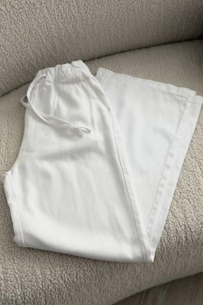 Tensel Kot Pantolon Beyaz