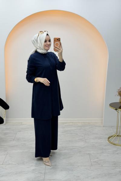 Düz Tensel Takım Lacivert