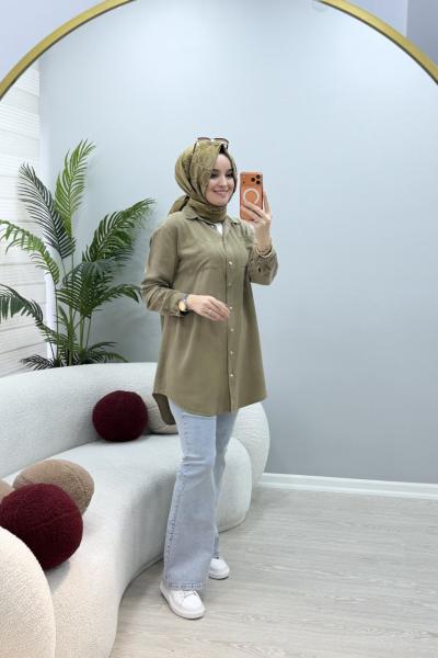 Name Tensel Gömlek Haki