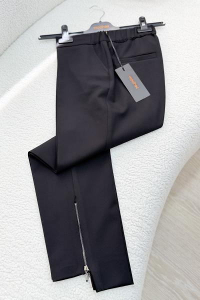 Fermuar Detaylı Pantolon Siyah