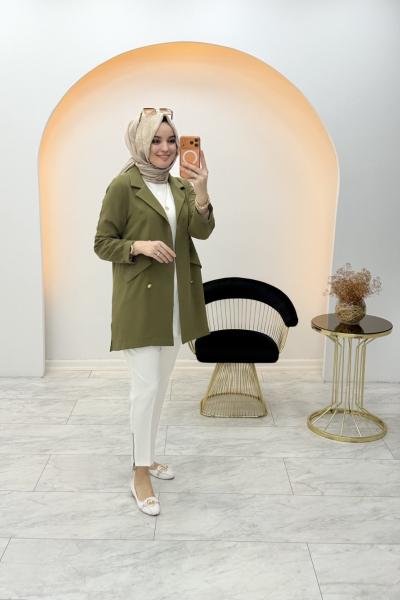 Linda Ceket Yağ Yeşili